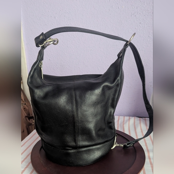 Tano Handbags - Tano Black Leather Hobo Bag
